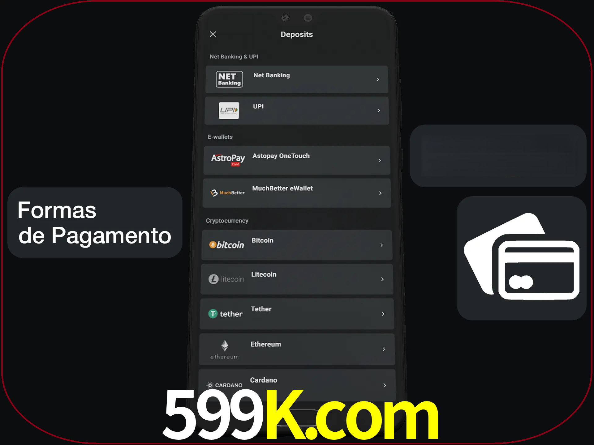 Escolha a forma de pagamento de sua preferência.